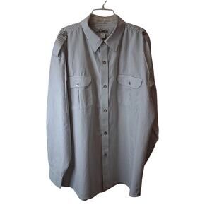 Ablanche Men Button Down Black and White Striped Long Sleeve Shirt-4XL